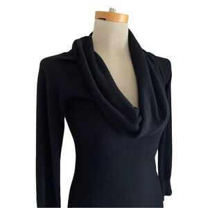 H&M Black Cowl Neck Long Sleeve Sleek Sweater Staple Basic Top Small